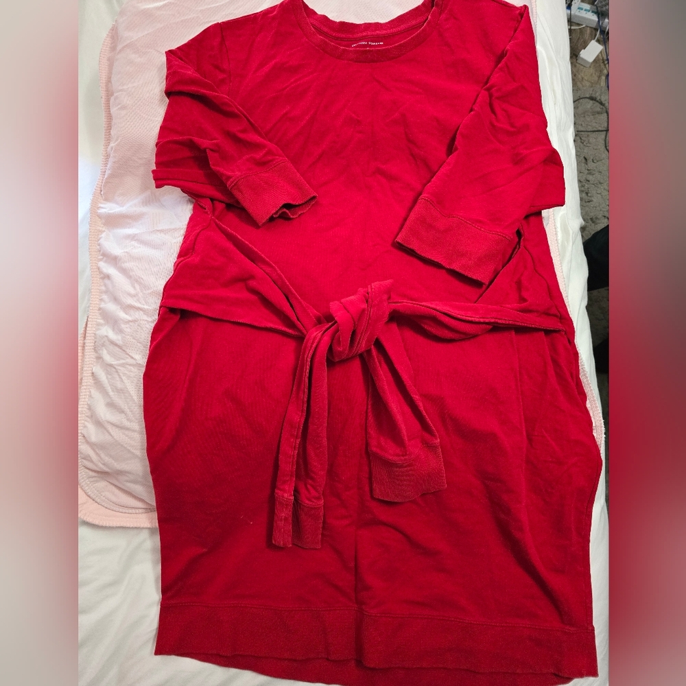 Universal Standard Red Sweatshirt Dress